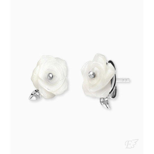Engelsrufer Ear Studs Rose with Mother-of-Pearl