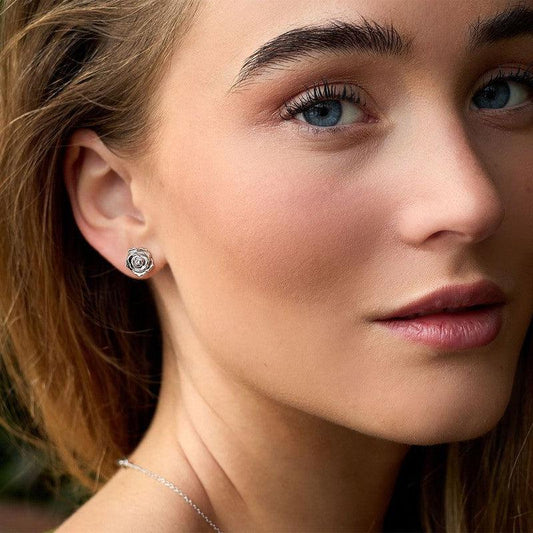 Engelsrufer Ear Studs Rose with Zirconia