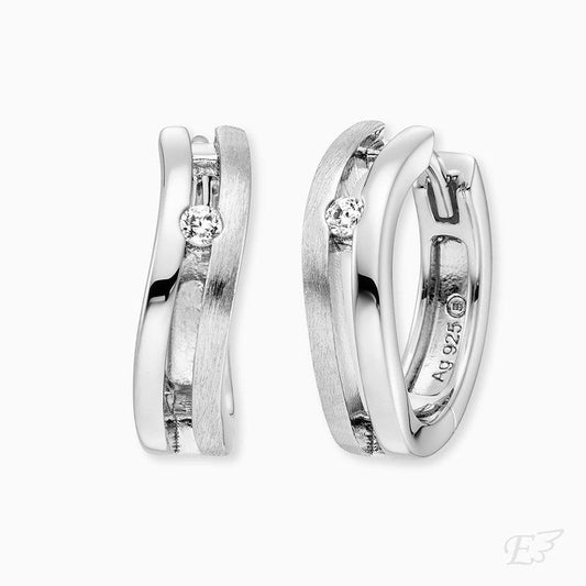 Engelsrufer Ella Silver Hoops with Zirconia