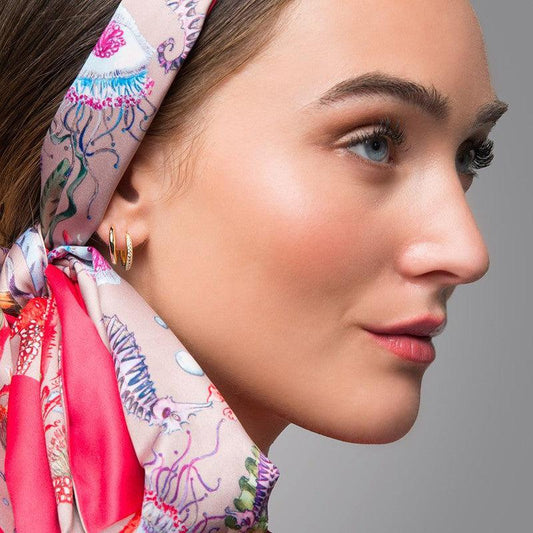 Engelsrufer Emma Gold Hoops with Zirconia