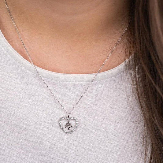 Engelsrufer Necklace Tree of Life Heart with Zirconia