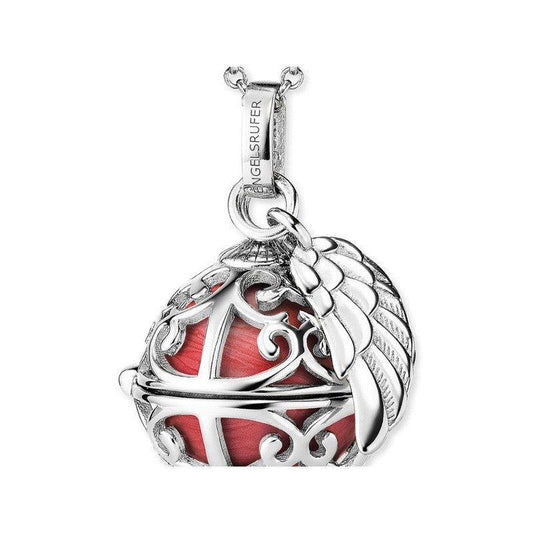 Engelsrufer Necklace for Ladies Angel Whisperer with Wing Red