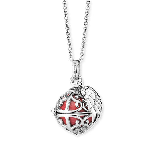 Engelsrufer Necklace for Ladies Angel Whisperer with Wing Red