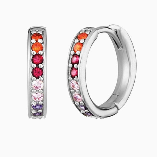 Engelsrufer Silver Rainbow With Multicoloured CZ Creole