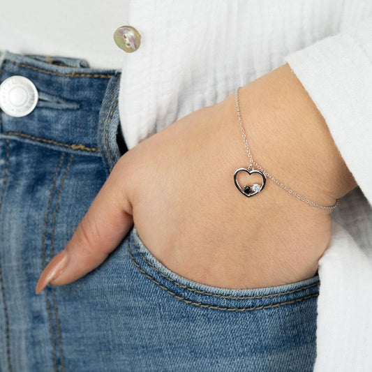 Engelsrufer Ying Yang Bracelet Silver with Cubic Zirconia