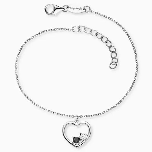 Engelsrufer Ying Yang Bracelet Silver with Cubic Zirconia