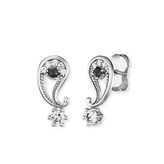 Engelsrufer Ying Yang Stud Earrings Silver with Zirconia