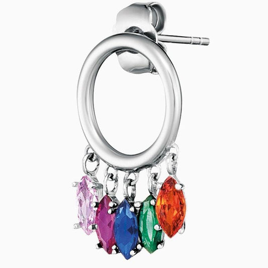 Engelsrufer Silver Flying Stones With Zirconia Multicoloured Ear Studs