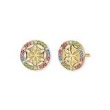 Engelsrufer Colour Flower of Life Studs Yellow Gold