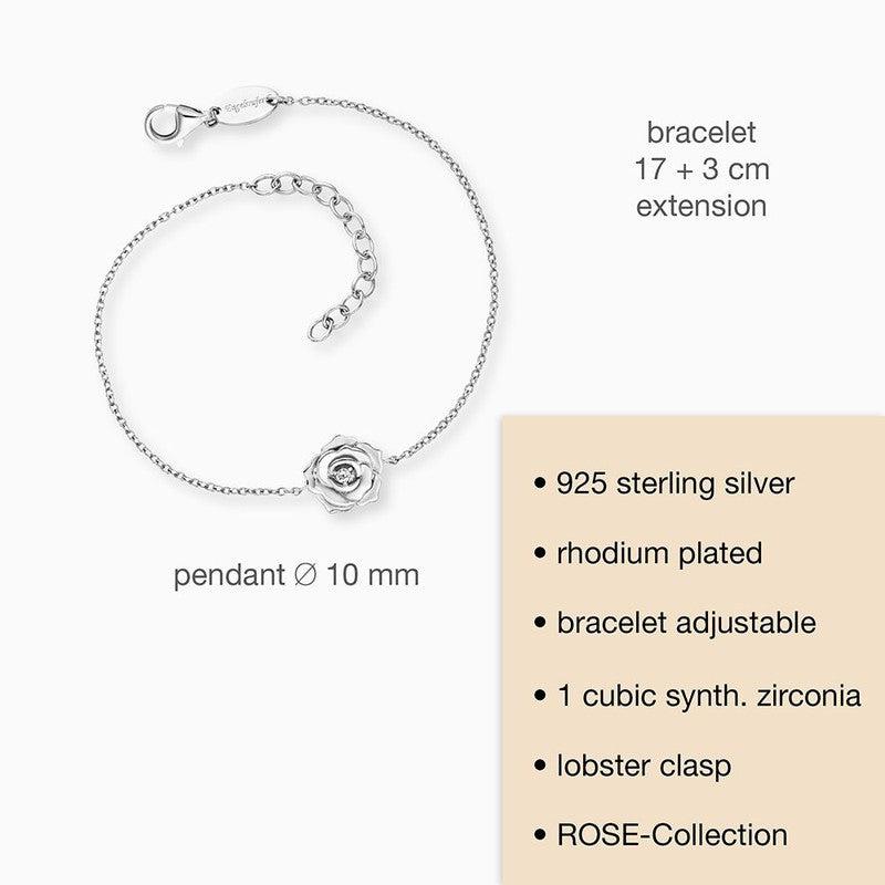 Engelsrufer Rose Silver Bracelet with Zirconia