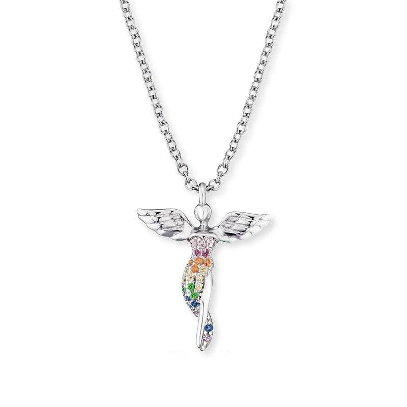 Engelsrufer Silver Multicoloured Angel Necklace