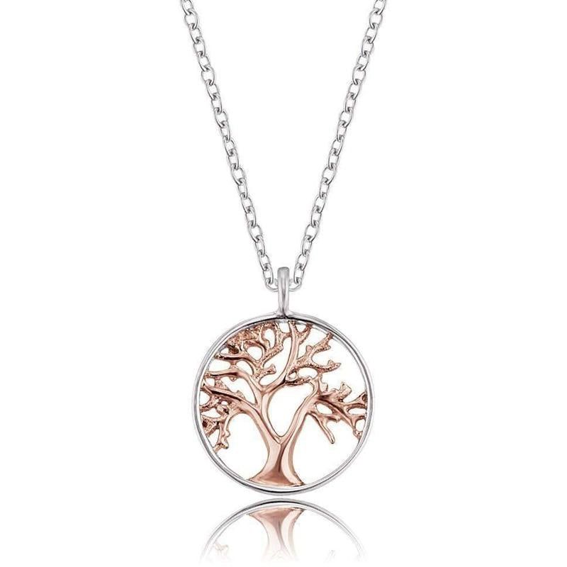 Engeslrufer 2 Tone Tree of Life Necklace